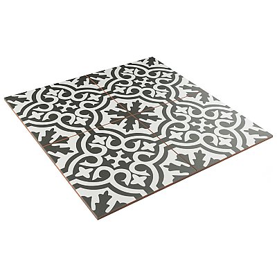 Berkeley Black II 17-5/8" x 17-5/8" Ceramic Floor/Wall Tile - 6 Tiles Per Case - 13.14 Sq. Ft.