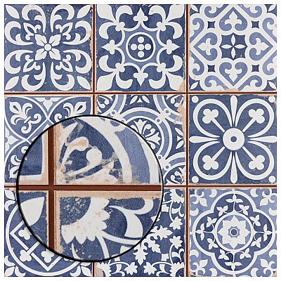 Faenza Azul 13" x 13" Ceramic Tile - Per Case of 10 - 12 Sq. Ft. Per Case