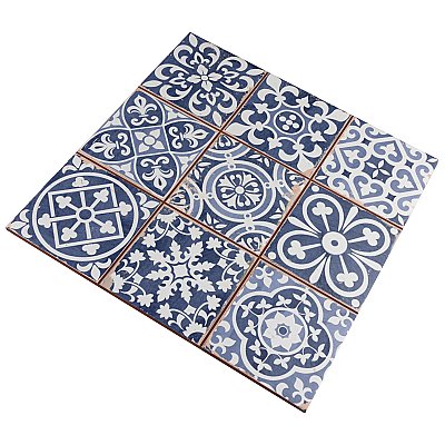 Faenza Azul 13" x 13" Ceramic Tile - Per Case of 10 - 12 Sq. Ft. Per Case