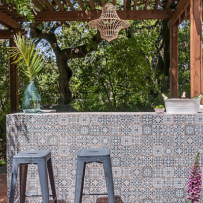 Faenza Azul 13" x 13" Ceramic Tile - Per Case of 10 - 12 Sq. Ft. Per Case