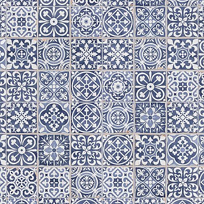Faenza Azul 13" x 13" Ceramic Tile - Per Case of 10 - 12 Sq. Ft. Per Case