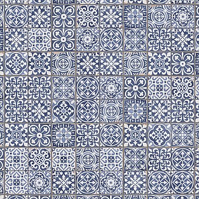 Faenza Azul 13" x 13" Ceramic Tile - Per Case of 10 - 12 Sq. Ft. Per Case