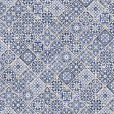 Faenza Azul 13" x 13" Ceramic Tile - Per Case of 10 - 12 Sq. Ft. Per Case