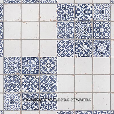 Faenza Azul 13" x 13" Ceramic Tile - Per Case of 10 - 12 Sq. Ft. Per Case