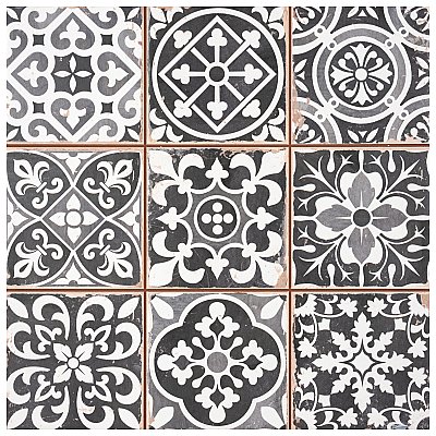 Faenza Nero 13" x 13" Ceramic Tile - Per Case of 10 - 12 Sq. Ft. Per Case