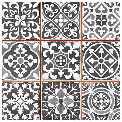 Faenza Nero 13" x 13" Ceramic Tile - Per Case of 10 - 12 Sq. Ft. Per Case