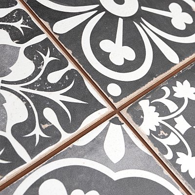 Faenza Nero 13" x 13" Ceramic Tile - Per Case of 10 - 12 Sq. Ft. Per Case