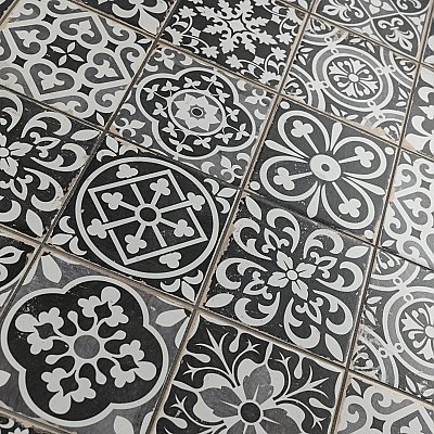 Faenza Nero 13" x 13" Ceramic Tile - Per Case of 10 - 12 Sq. Ft. Per Case