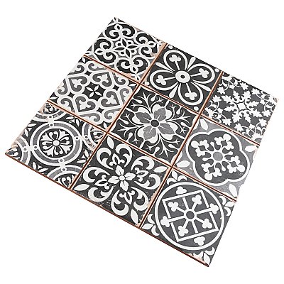 Faenza Nero 13" x 13" Ceramic Tile - Per Case of 10 - 12 Sq. Ft. Per Case