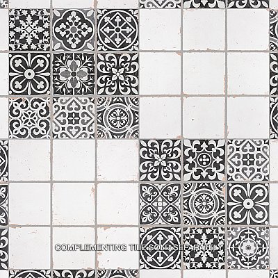 Faenza Nero 13" x 13" Ceramic Tile - Per Case of 10 - 12 Sq. Ft. Per Case