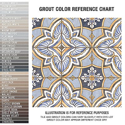 Harmonia Grove Blue  13" x 13" Ceramic Floor & Wall Tile - 10 Tiles Per Case - 12.0 Sq. Ft.