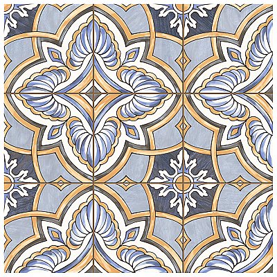 Harmonia Grove Blue  13" x 13" Ceramic Floor & Wall Tile - 10 Tiles Per Case - 12.0 Sq. Ft.