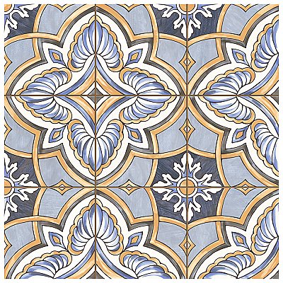 Harmonia Grove Blue  13" x 13" Ceramic Floor & Wall Tile - 10 Tiles Per Case - 12.0 Sq. Ft.