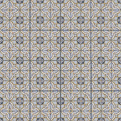 Harmonia Grove Blue  13" x 13" Ceramic Floor & Wall Tile - 10 Tiles Per Case - 12.0 Sq. Ft.