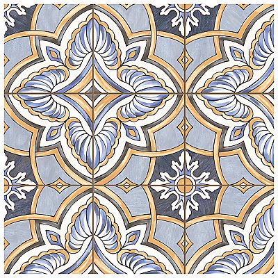 Harmonia Grove Blue  13" x 13" Ceramic Floor & Wall Tile - 10 Tiles Per Case - 12.0 Sq. Ft.