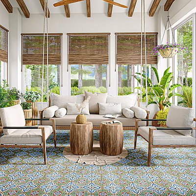 Harmonia Grove Green 13"x13" Ceramic Tile - Sold Per Case of 10 - 12.19 Square Feet