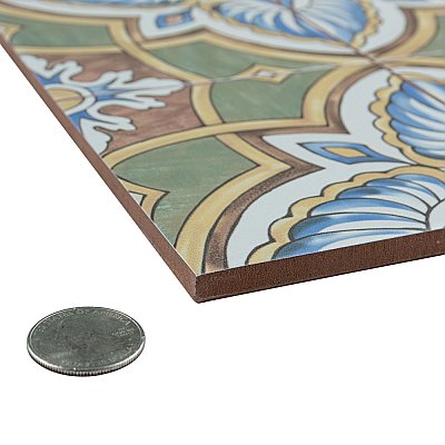 Harmonia Grove Green 13"x13" Ceramic Tile - Sold Per Case of 10 - 12.19 Square Feet