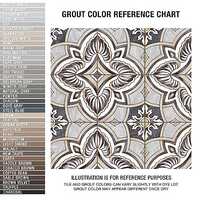 Harmonia Grove Grey  13" x 13" Ceramic Floor & Wall Tile - 10 Tiles Per Case - 12.0 Sq. Ft.