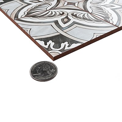 Harmonia Grove Grey  13" x 13" Ceramic Floor & Wall Tile - 10 Tiles Per Case - 12.0 Sq. Ft.