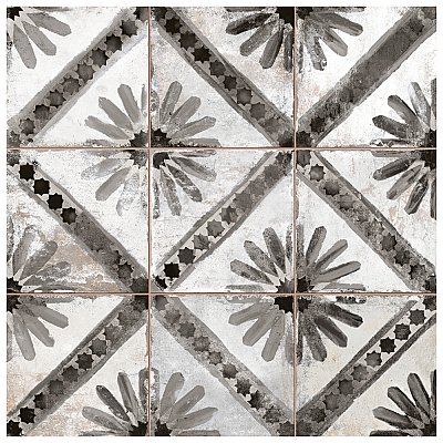 Harmonia Kings Marrakech Black 13" x 13" Ceramic Floor/Wall Tile - 10 Tiles Per Case - 12.0 Sq. Ft.