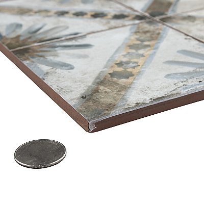Harmonia Kings Marrakech Blue 13"x13"Ceramic Tile - Sold Per Case of 10 - 12.19 Square Feet