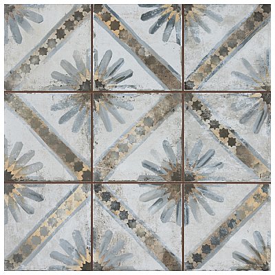 Harmonia Kings Marrakech Blue 13"x13"Ceramic Tile - Sold Per Case of 10 - 12.19 Square Feet