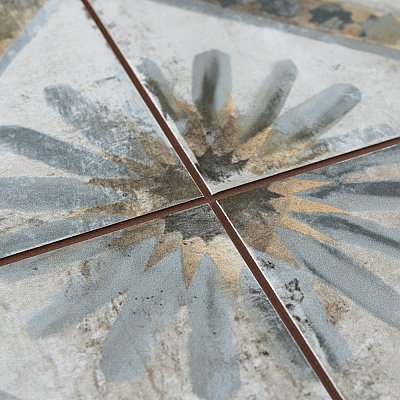 Harmonia Kings Marrakech Blue 13"x13"Ceramic Tile - Sold Per Case of 10 - 12.19 Square Feet