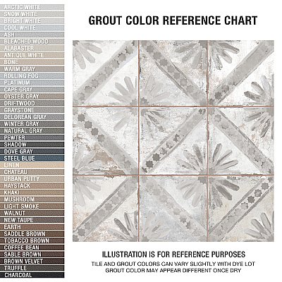 Harmonia Kings Marrakech Grey 13" x 13" Ceramic Floor/Wall Tile - 10 Tiles Per Case - 12.0 Sq. Ft.