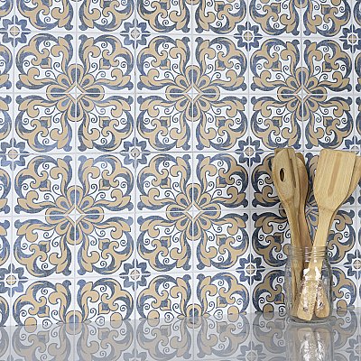 Harmonia Royal Bloom 13"x13" Ceramic Tile - Sold Per Case of 10 - 12.19 Square Feet