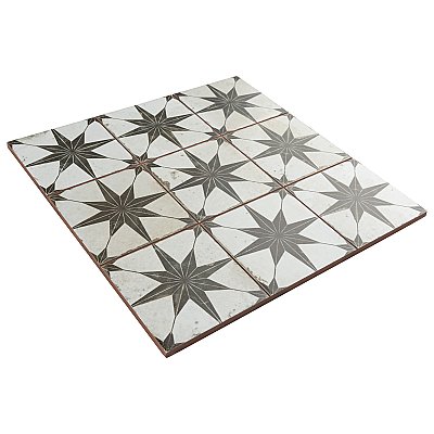 Harmonia Kings Star Nero 13"x13" Ceramic Tile - Sold Per Case of 10 - 12.19 Square Feet