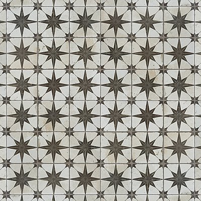 Harmonia Kings Star Nero 13"x13" Ceramic Tile - Sold Per Case of 10 - 12.19 Square Feet