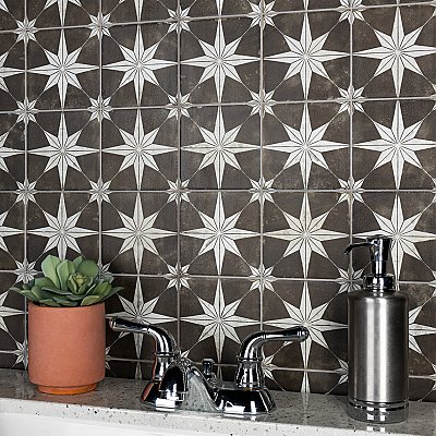 Harmonia Kings Star Night 13"x13" Ceramic Tile - Sold Per Case of 10 - 12.19 Square Feet