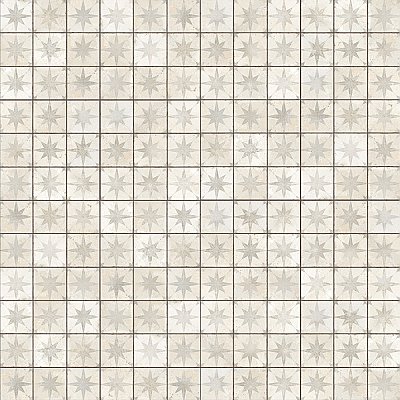 Harmonia Kings Star White 13" x 13" Ceramic Floor/Wall Tile - 10 Tiles Per Case - 12.0 Sq. Ft.