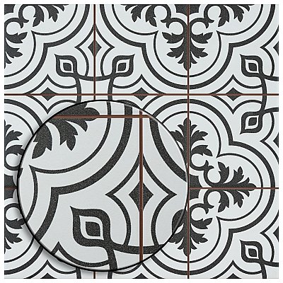Harmonia Vintage White 13"x13" Ceramic Tile - Sold Per Case of 10 - 12.19 Square Feet