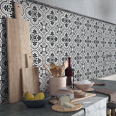 Harmonia Vintage White 13"x13" Ceramic Tile - Sold Per Case of 10 - 12.19 Square Feet