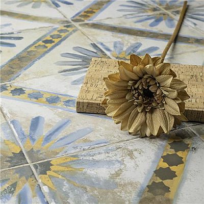 Kings Marrakech Blue 17-5/8"x17-5/8" Ceramic Floor and Wall Tile - Per Case of 5 -10.95 Square Feet