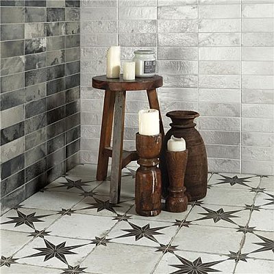 Kings Star Ara Nero 17.63"x17.63" Ceramic Floor and Wall Tile - Per Case of 5 -10.95 Square Feet