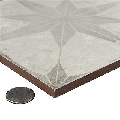 Kings Star White 17-5/8"x17-5/8" Ceramic Floor/Wall Tile - Sold Per Case of 5 - 11.02 Square Feet Per Case