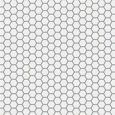 Hudson 1" Hex Crystalline White 11-7/8" x 13-1/4" Porcelain Mosaic Tile - Case of 10 Pieces - 11.2 Square Feet Per Case