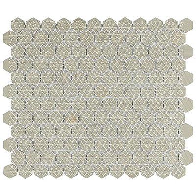 Hudson 1" Hex Crystalline White 11-7/8" x 13-1/4" Porcelain Mosaic Tile - Case of 10 Pieces - 11.2 Square Feet Per Case