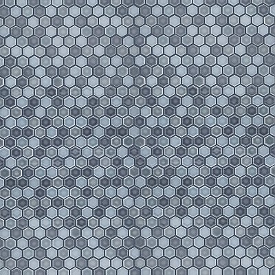 Hudson 1" Hex Stillwater 11-7/8" x 13-1/4" Porcelain Mosaic Tile - 10 Tiles Per Case - 11.2 Sq. Ft.