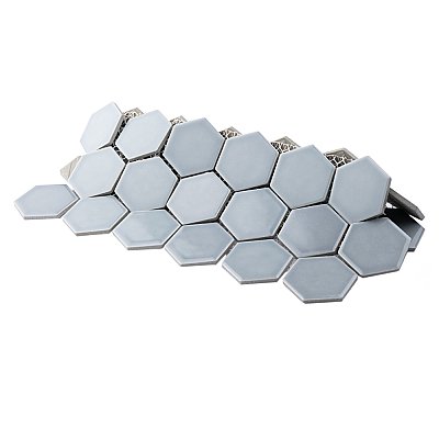 Hudson Due 2" Hex Slate 10-7/8" x 12-5/8" Porcelain Mosaic Tile - 10 Tiles Per Case - 10.0 Sq. Ft.