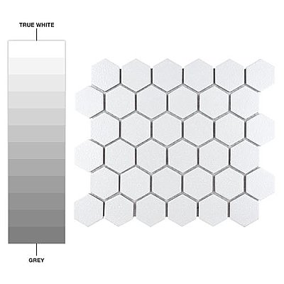 Hudson Due 2" Hex Crystalline White 10-7/8" x 12-5/8" Porcelain Mosaic Tile -10 Sheets Per Case -9.7 Sq. Ft.