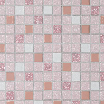 Crystalline Straight Edge Square Pink 12" x 12" Porcelain Mosaic Tile -10 Sheets Per Case -30.6 Sq. Ft.