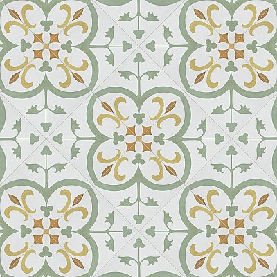 Revival Memory Mini 4" x 4" Ceramic Tile - White, Sage, Maroon - Per Case of 81 - 9.72 Square Feet