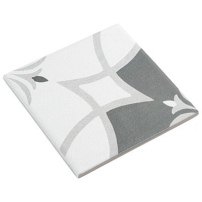 Twenties Crest Mini 4"  x 4" Ceramic Tile - Per Case of 81 - 9.72 Square Feet