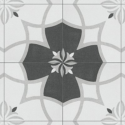 Twenties Crest Mini 4"  x 4" Ceramic Tile - Per Case of 81 - 9.72 Square Feet