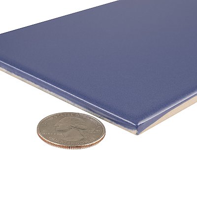 Projectos Royal Blue 3-7/8"x 7-3/4" Ceramic Tile - Per Case of 50 Pieces - 11 Sq. Ft.