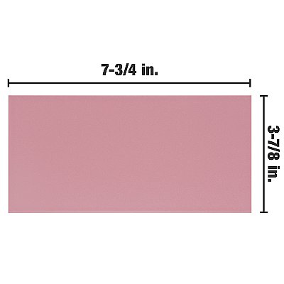Projectos Blush Pink 3-7/8"x 7-3/4" Ceramic Tile - Per Case of 50 Pieces - 11 Sq. Ft.