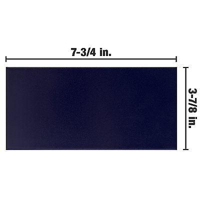 Projectos Midnight Blue 3-7/8"x 7-3/4" Ceramic Tile - Per Case of 50 Pieces - 11 Sq. Ft.